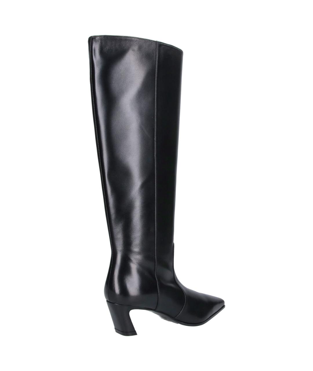 STUART WEITZMAN Черные кожаные сапоги, фото 4