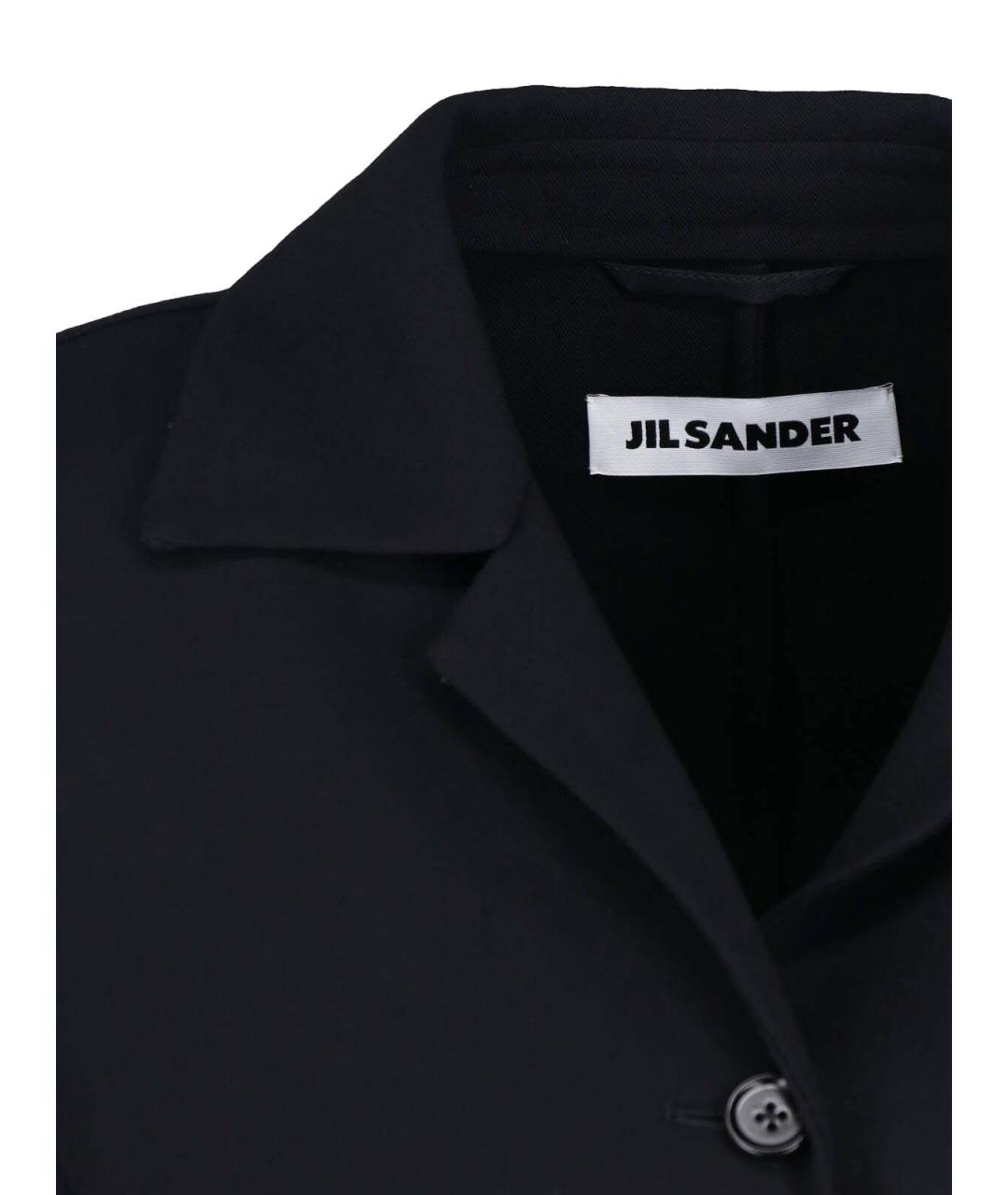 JIL SANDER Черное шерстяное пальто, фото 4