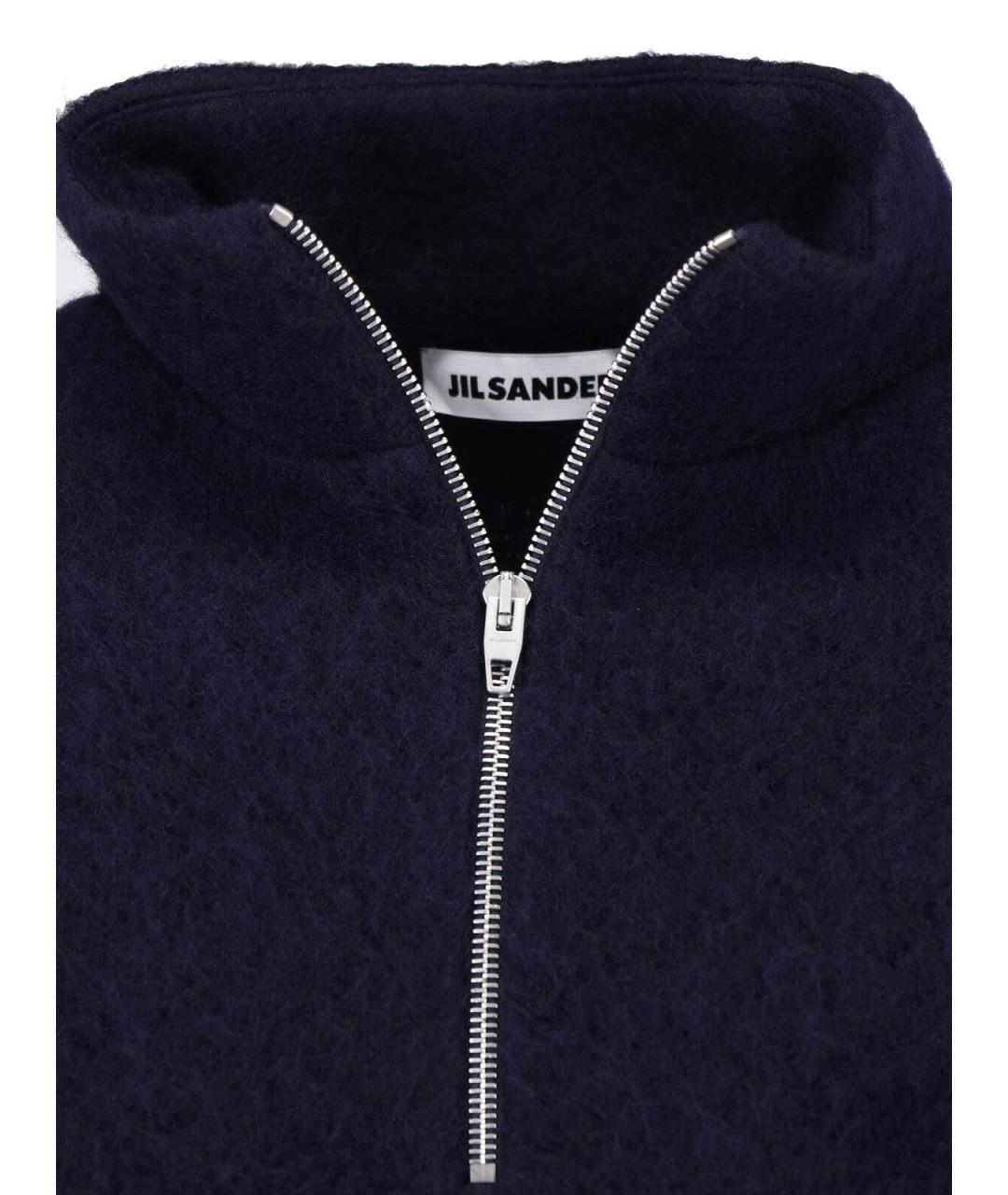 JIL SANDER Темно-синий шерстяной джемпер / свитер, фото 3