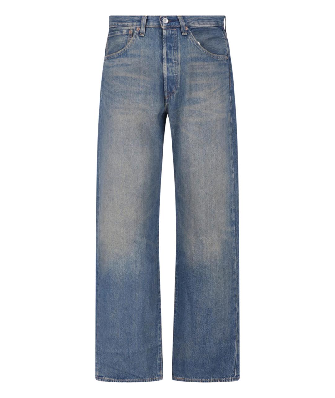 LEVI'S Синие хлопковые прямые джинсы, фото 1