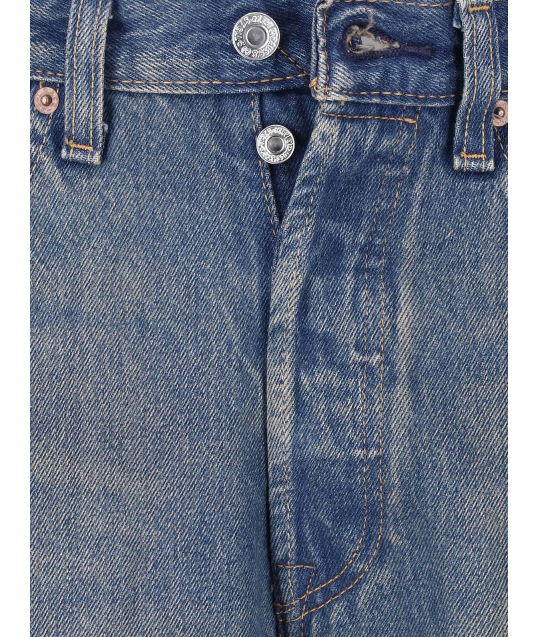 LEVI'S Синие хлопковые прямые джинсы, фото 4