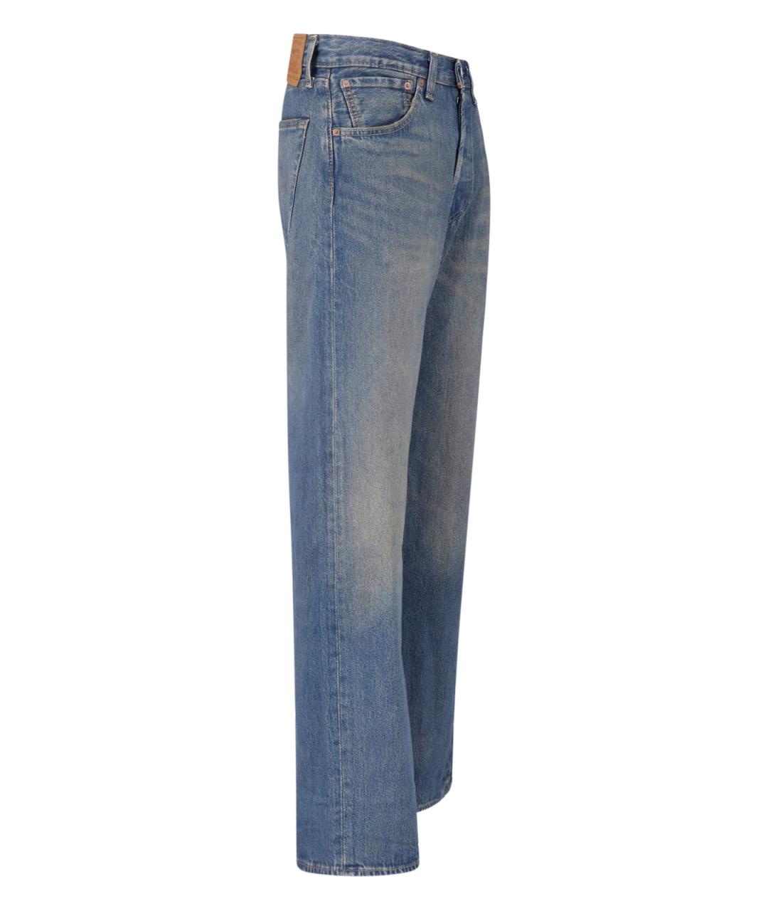 LEVI'S Синие хлопковые прямые джинсы, фото 3