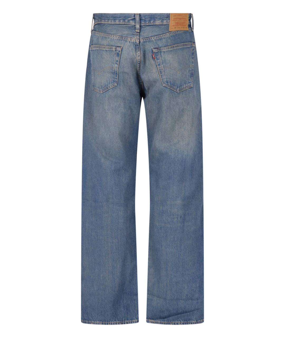LEVI'S Синие хлопковые прямые джинсы, фото 2