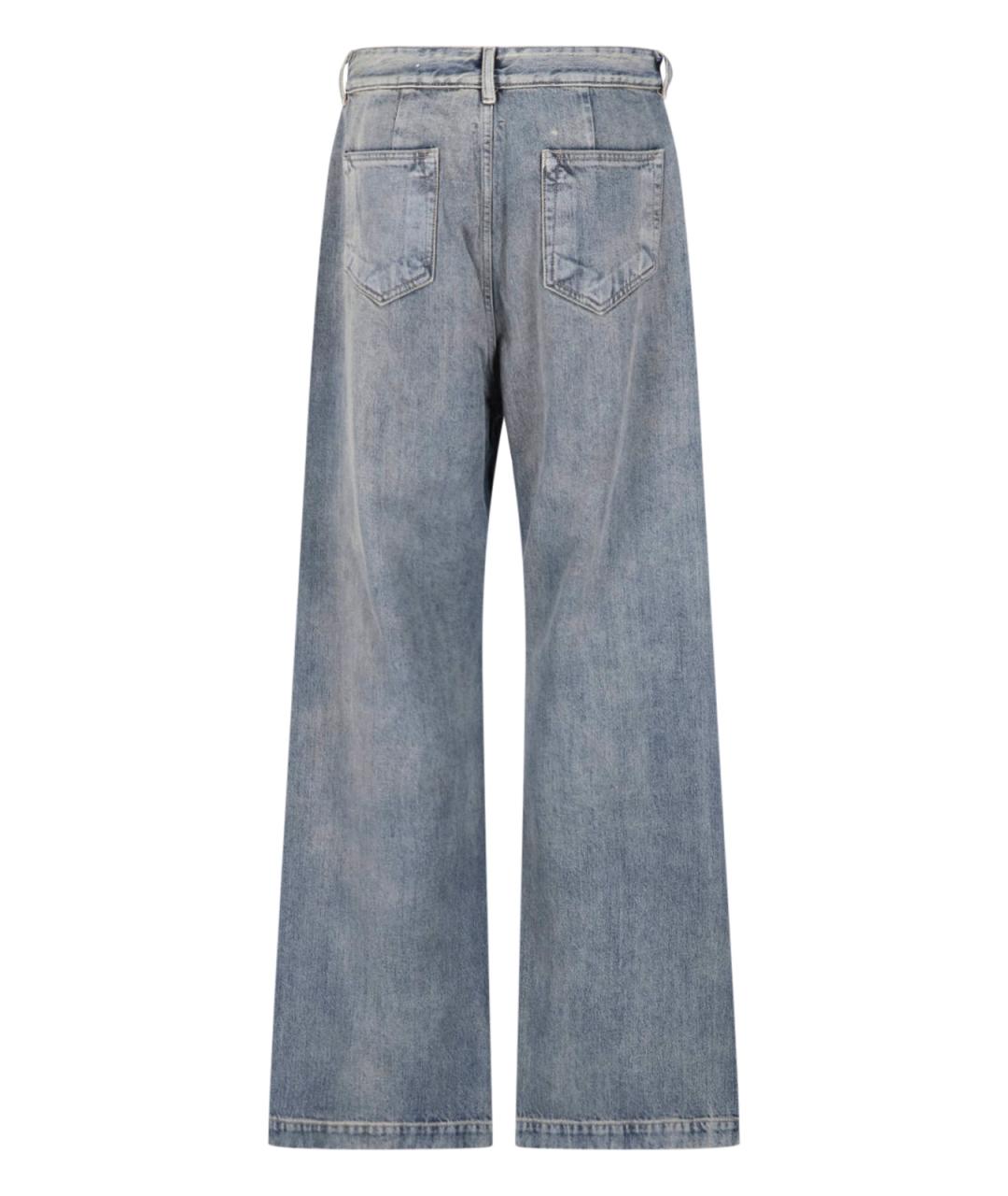 RICK OWENS DRKSHDW Синие хлопковые прямые джинсы, фото 2