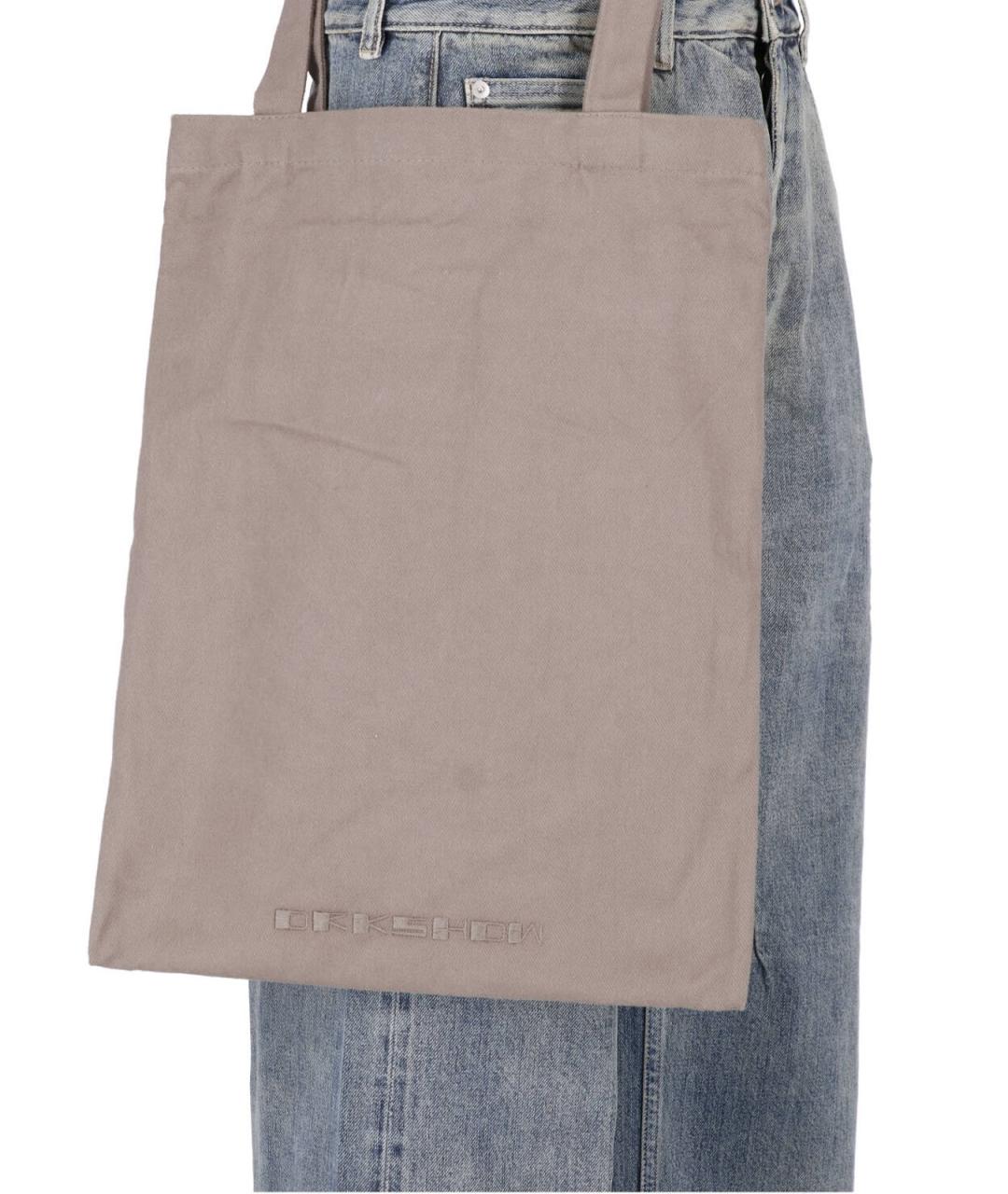 RICK OWENS DRKSHDW Синие хлопковые прямые джинсы, фото 5