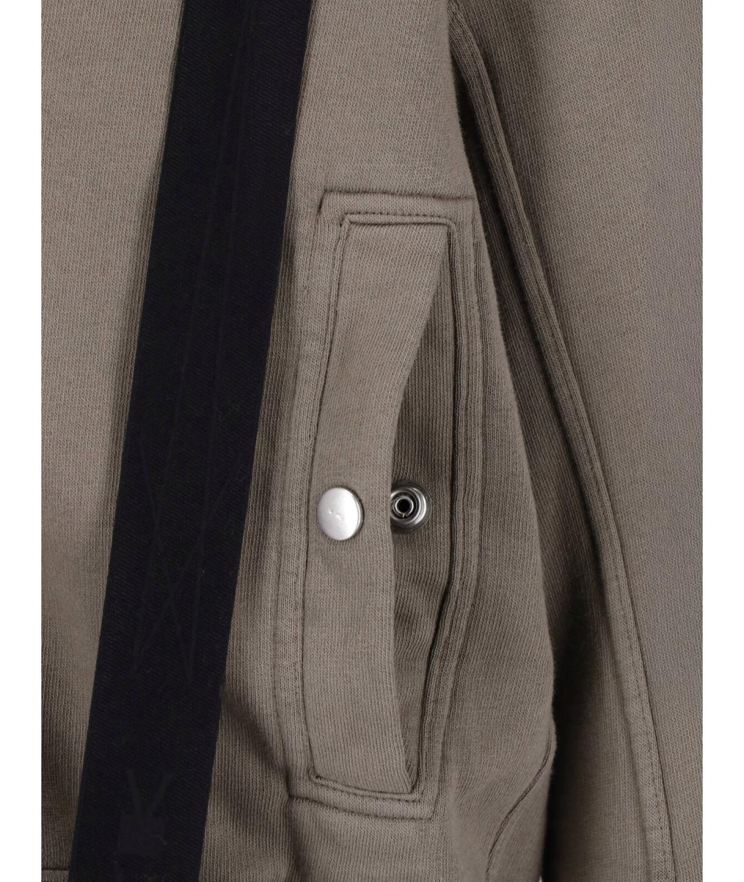 RICK OWENS DRKSHDW Серая хлопковая куртка, фото 3