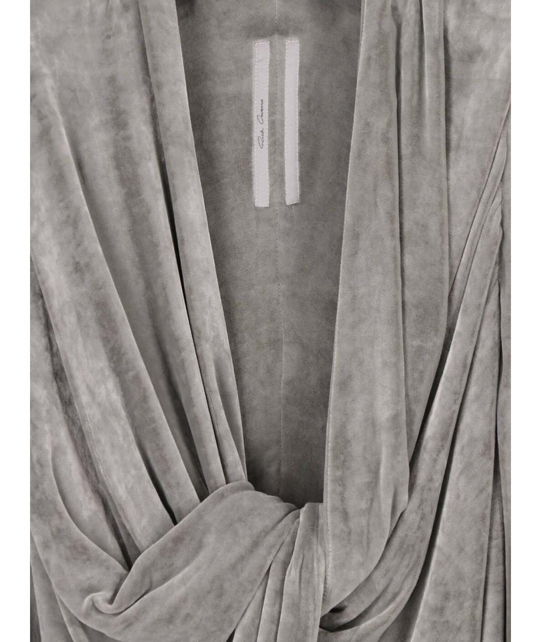 RICK OWENS Серая вискозная блузы, фото 3