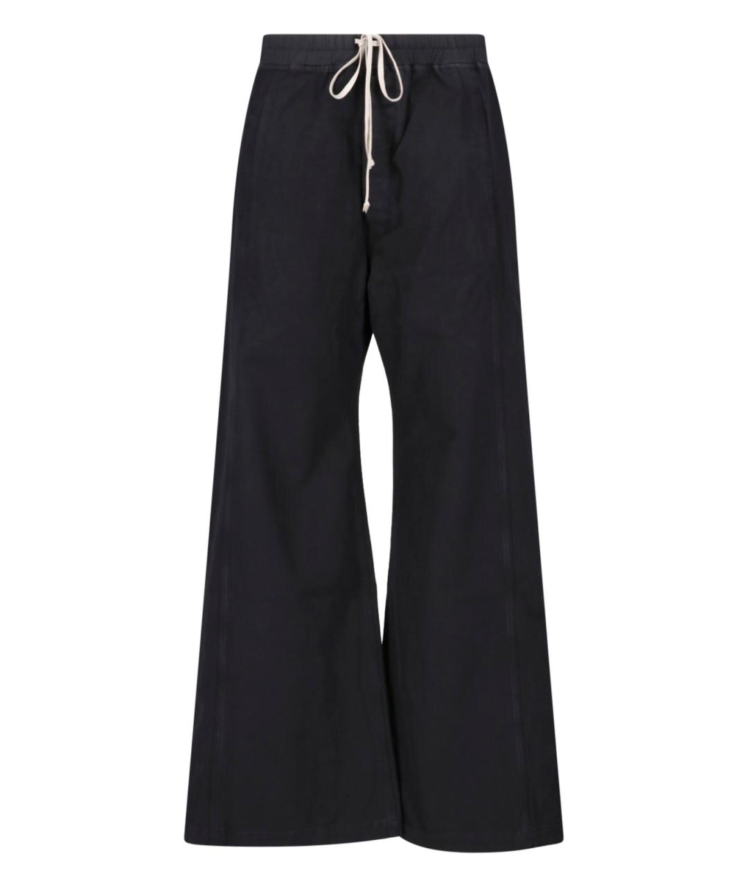 RICK OWENS DRKSHDW Черные хлопковые повседневные брюки, фото 1
