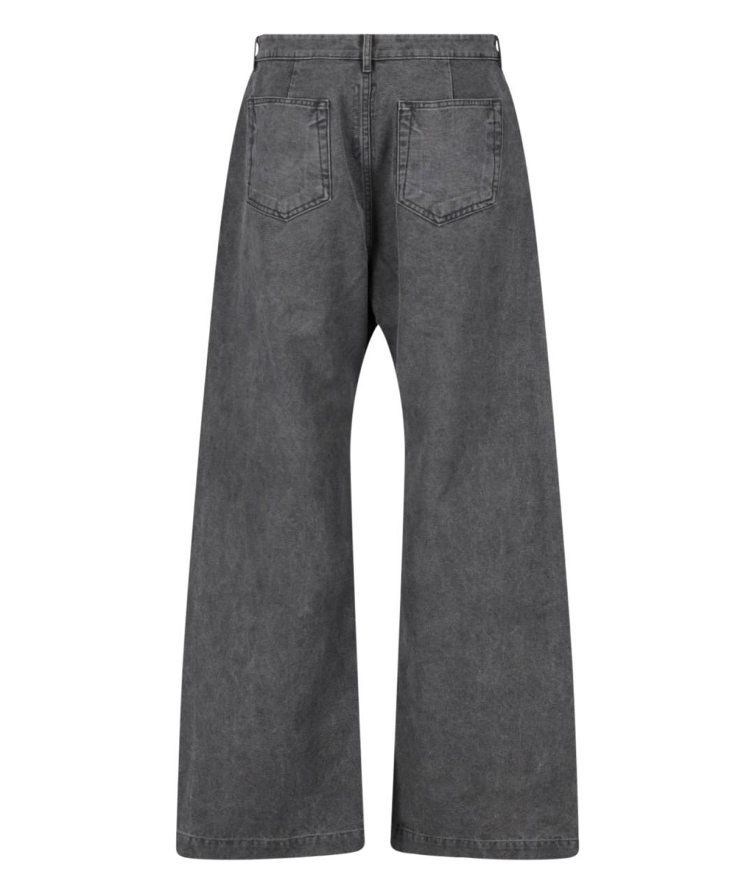 RICK OWENS DRKSHDW Серые хлопковые прямые джинсы, фото 2