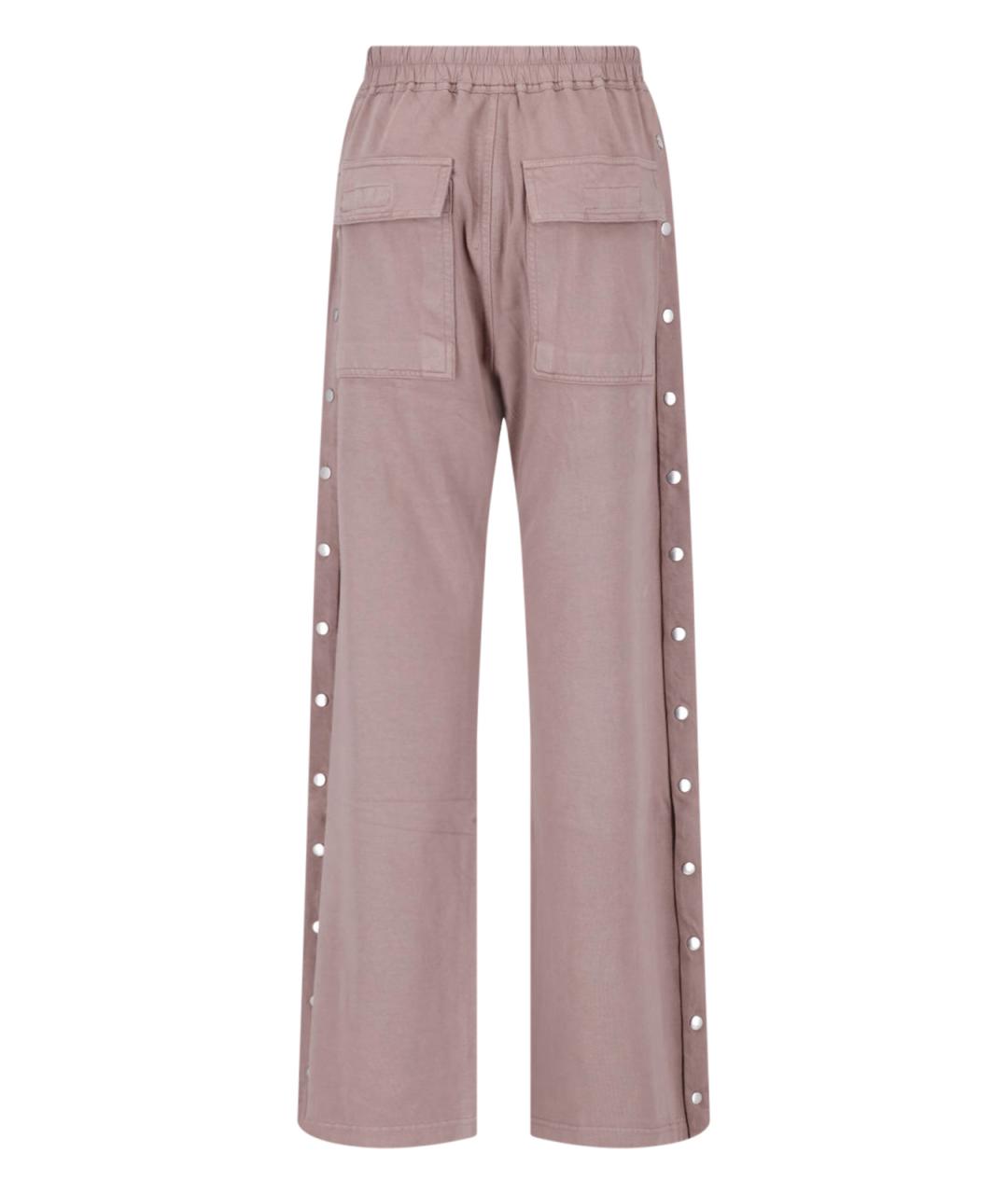 RICK OWENS DRKSHDW Розовые хлопковые прямые брюки, фото 2