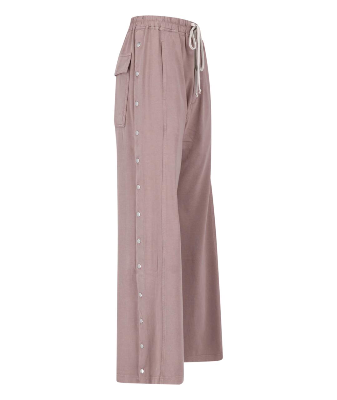 RICK OWENS DRKSHDW Розовые хлопковые прямые брюки, фото 3