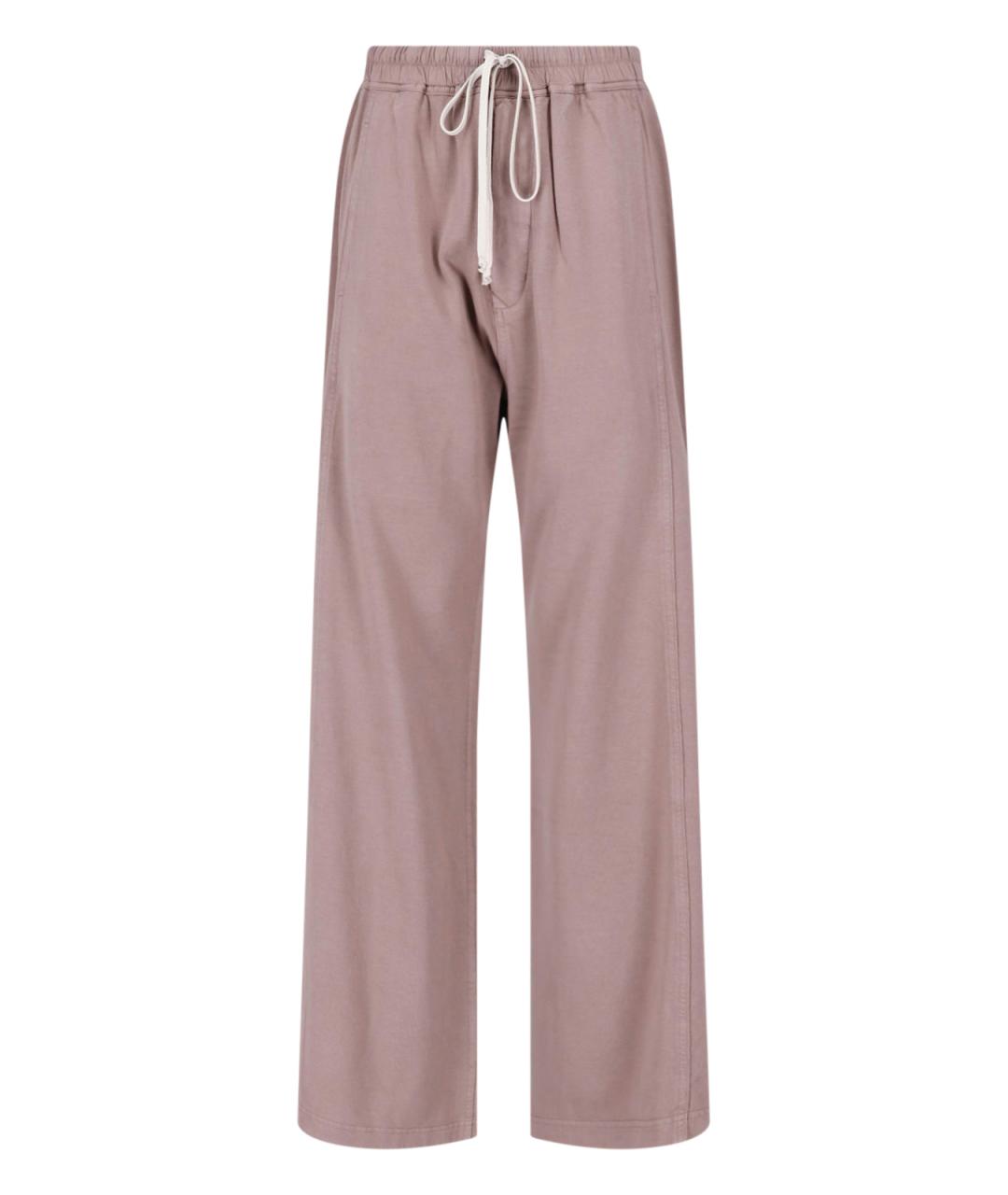 RICK OWENS DRKSHDW Розовые хлопковые прямые брюки, фото 1