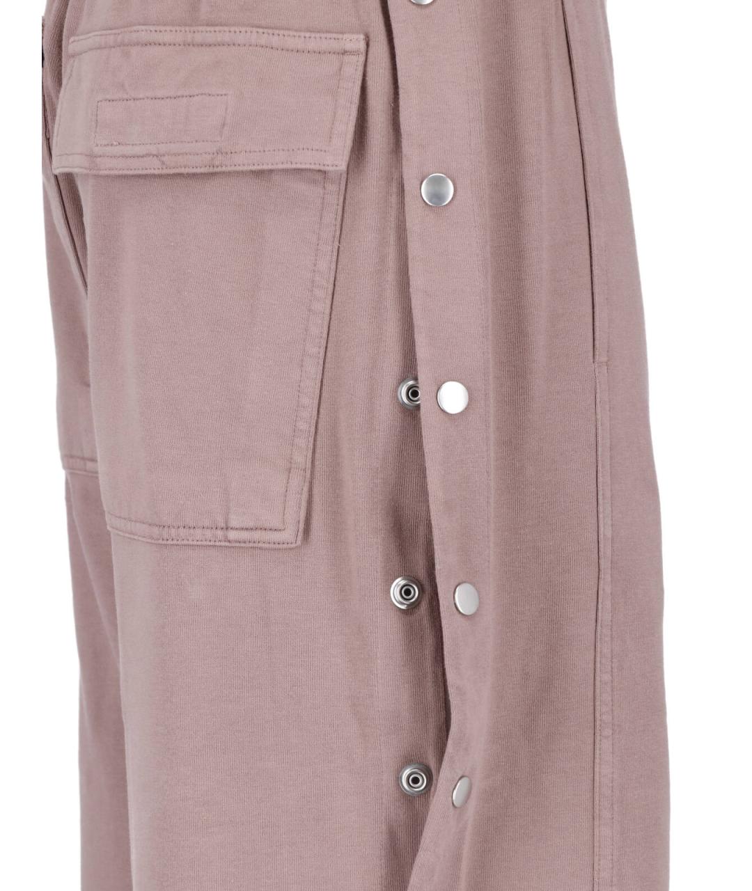 RICK OWENS DRKSHDW Розовые хлопковые прямые брюки, фото 4