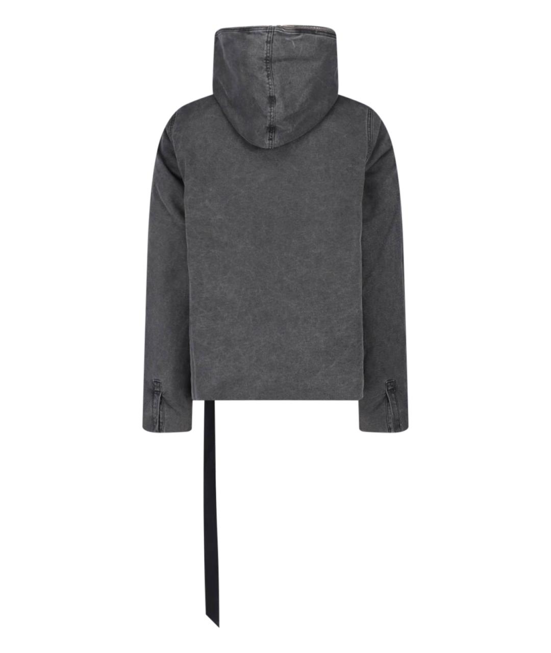 RICK OWENS DRKSHDW Серая хлопковая куртка, фото 2