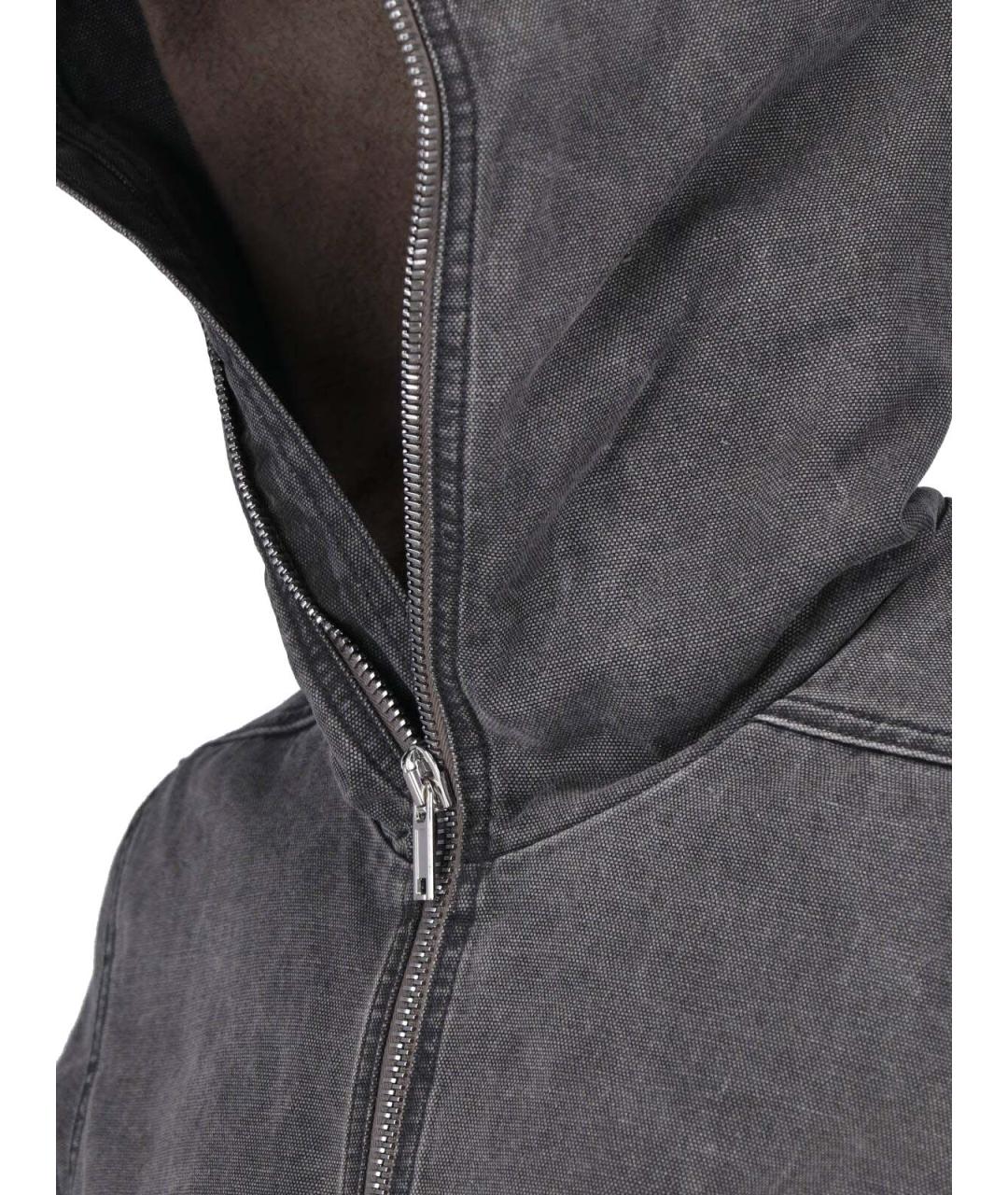 RICK OWENS DRKSHDW Серая хлопковая куртка, фото 4