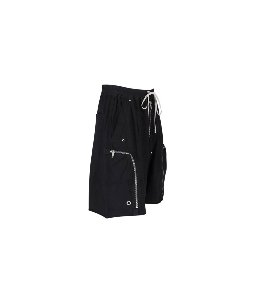 RICK OWENS DRKSHDW Черные хлопковые шорты, фото 3