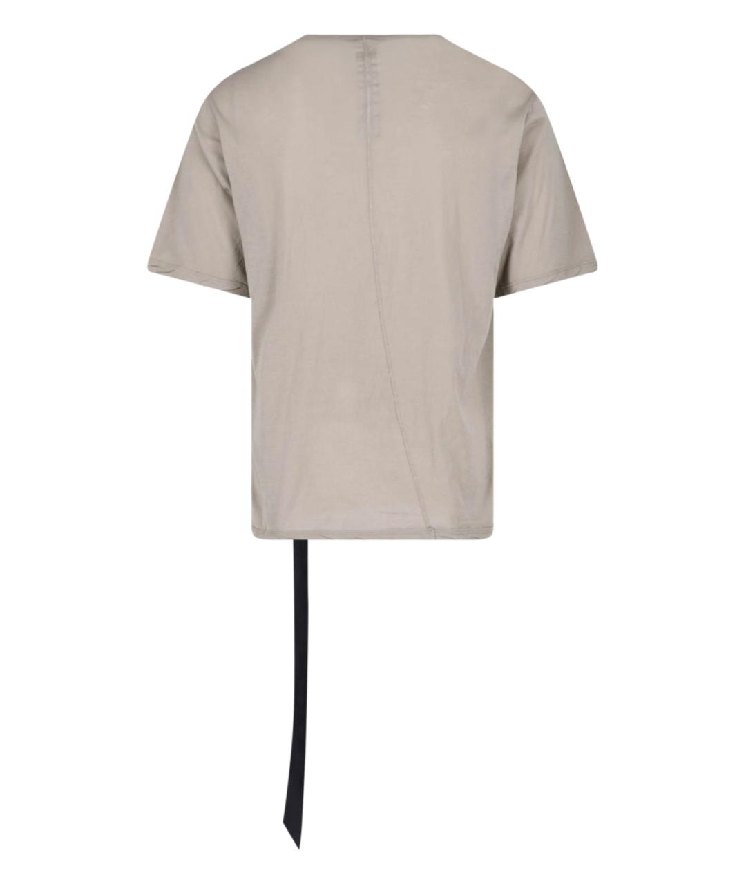 RICK OWENS DRKSHDW Серая хлопковая футболка, фото 2