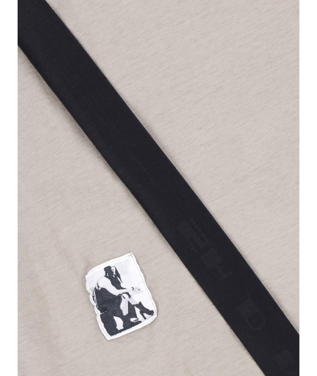 RICK OWENS DRKSHDW Серая хлопковая футболка, фото 3