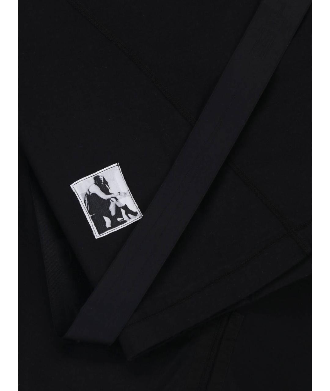 RICK OWENS DRKSHDW Черная хлопковая футболка, фото 3