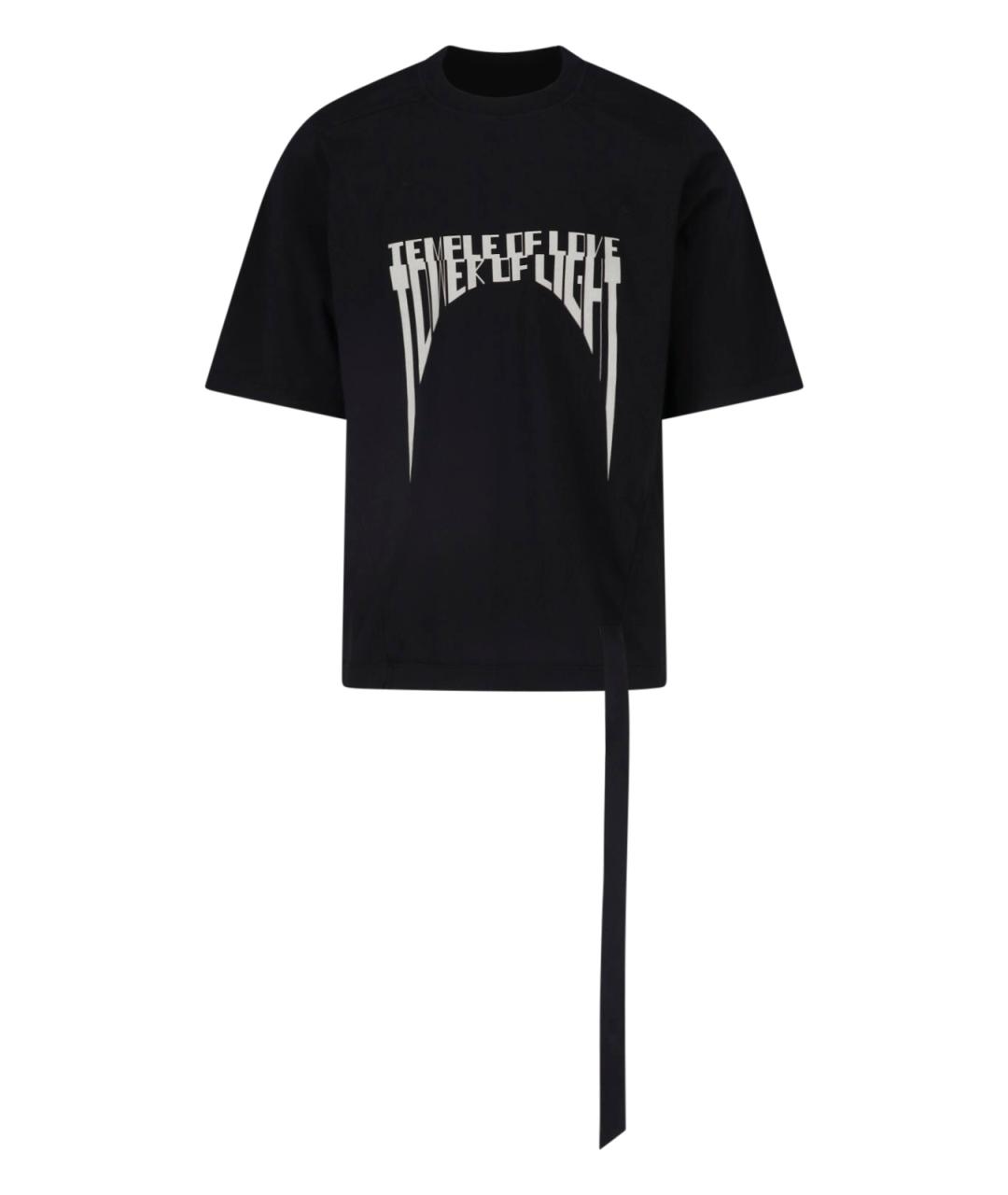 RICK OWENS DRKSHDW Черная хлопковая футболка, фото 1