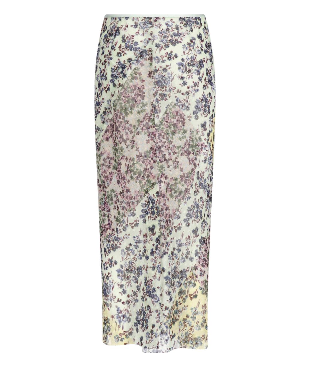DRIES VAN NOTEN Мульти полиэстеровая юбка миди, фото 2