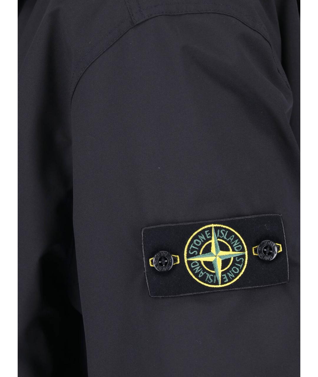 STONE ISLAND Черная полиэстеровая куртка, фото 3