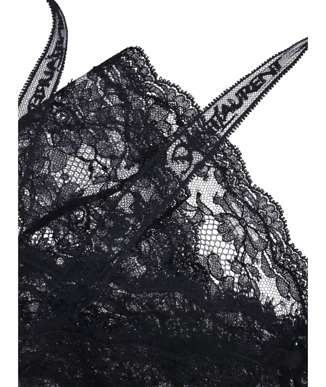SAINT LAURENT Черная полиамидовая майка, фото 3