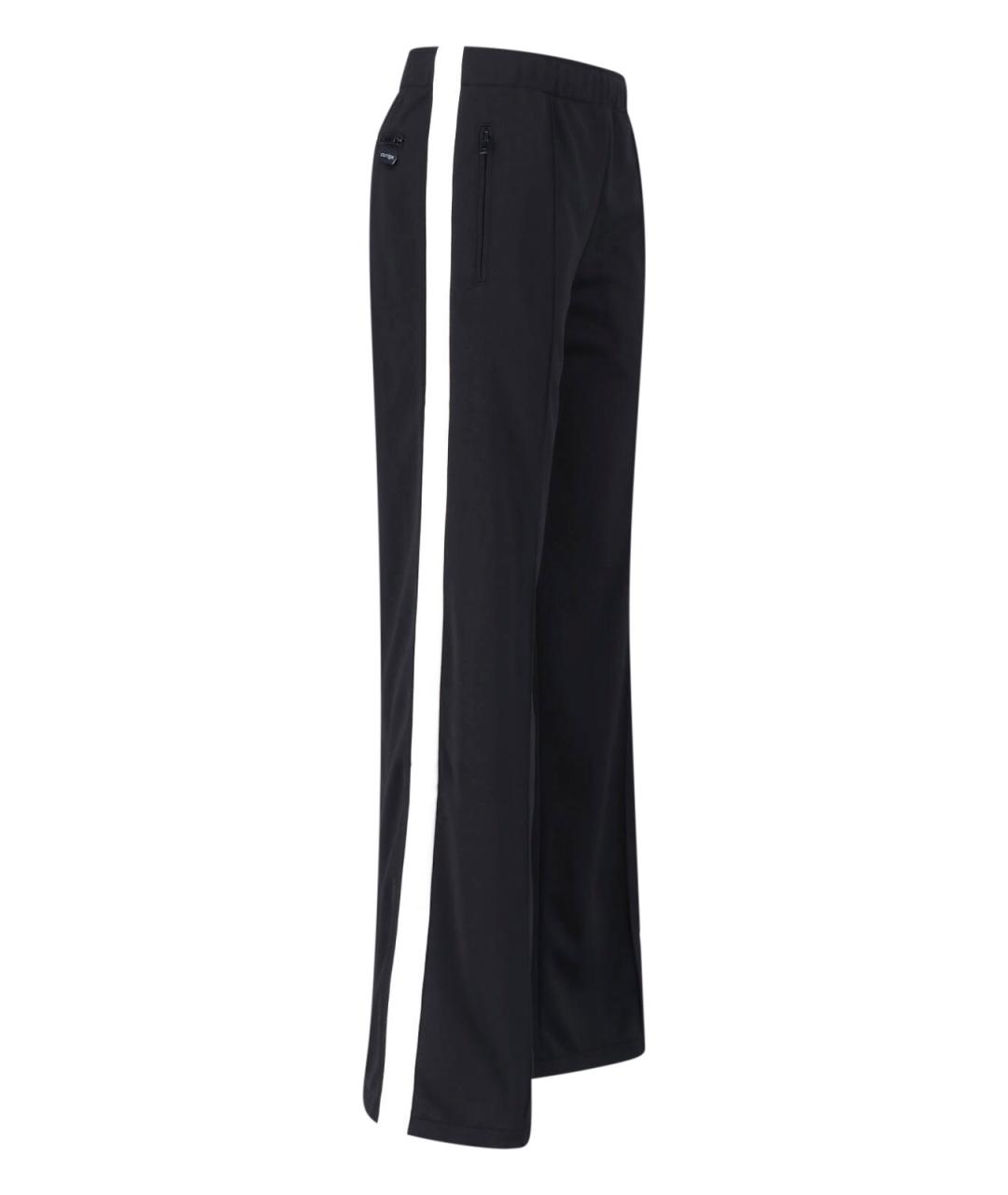 COURREGES Черные полиэстеровые прямые брюки, фото 3