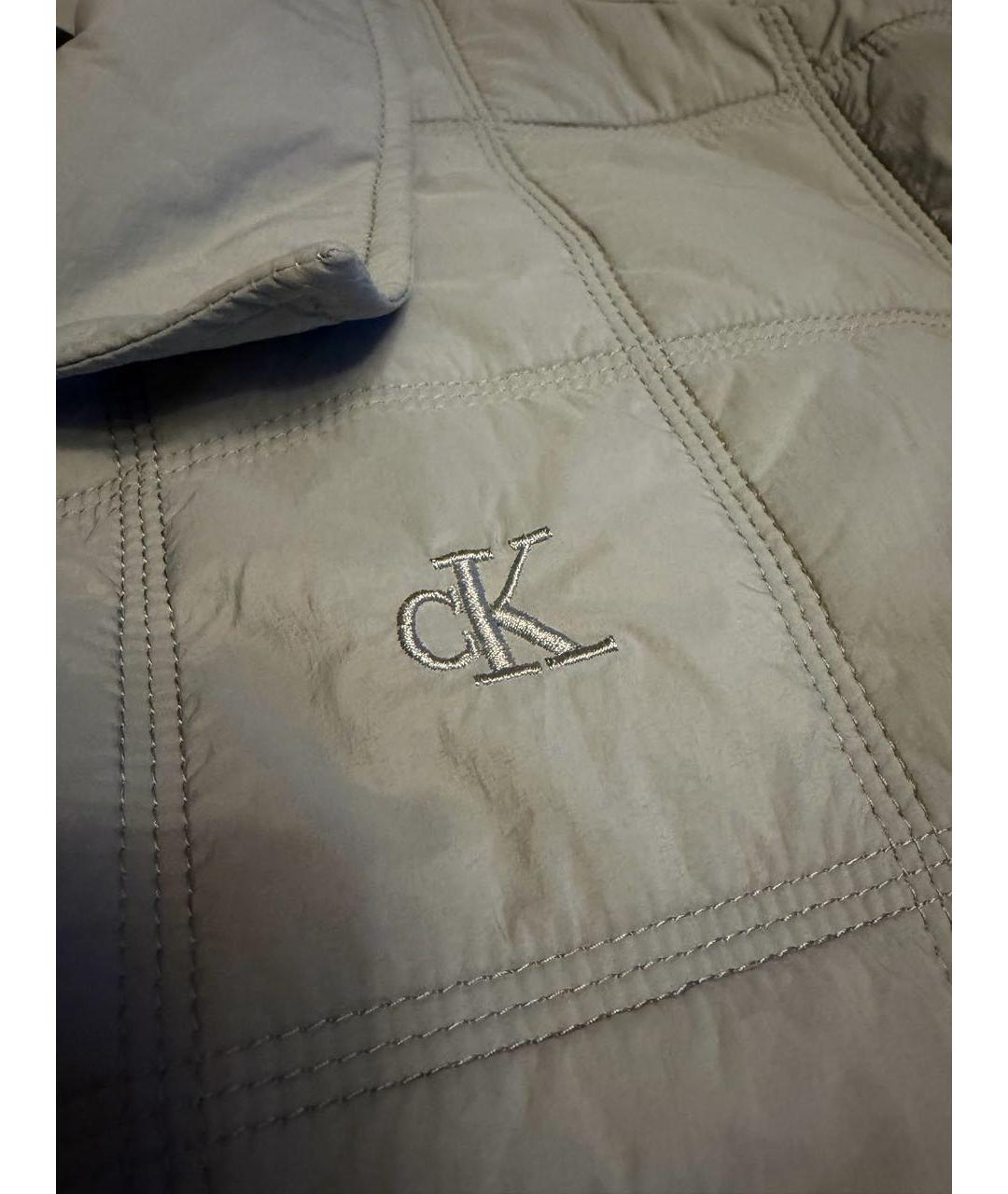 CALVIN KLEIN Серая нейлоновая куртка, фото 4