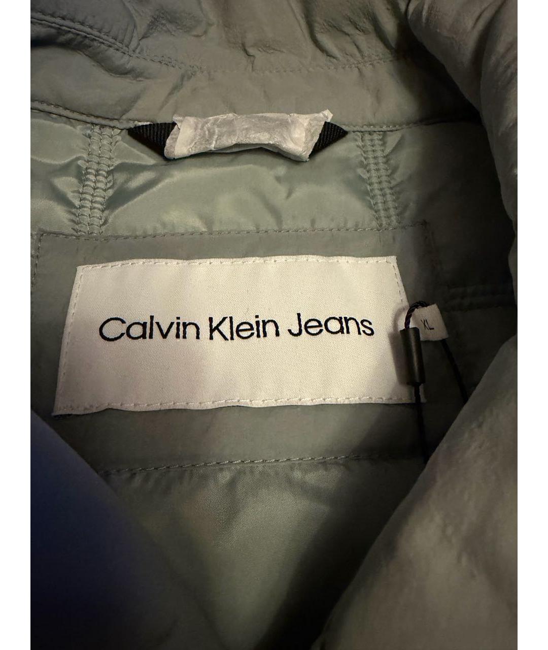 CALVIN KLEIN Серая нейлоновая куртка, фото 5