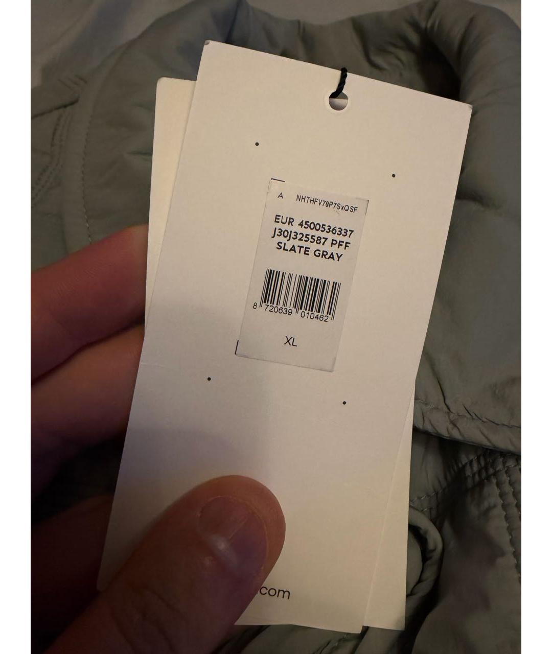 CALVIN KLEIN Серая нейлоновая куртка, фото 6
