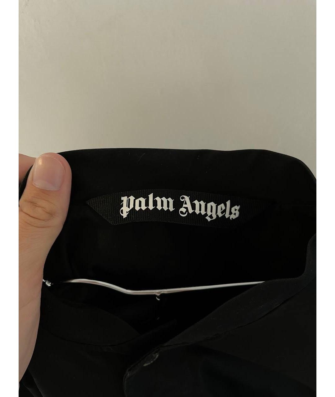 PALM ANGELS Черная хлопковая кэжуал рубашка, фото 8