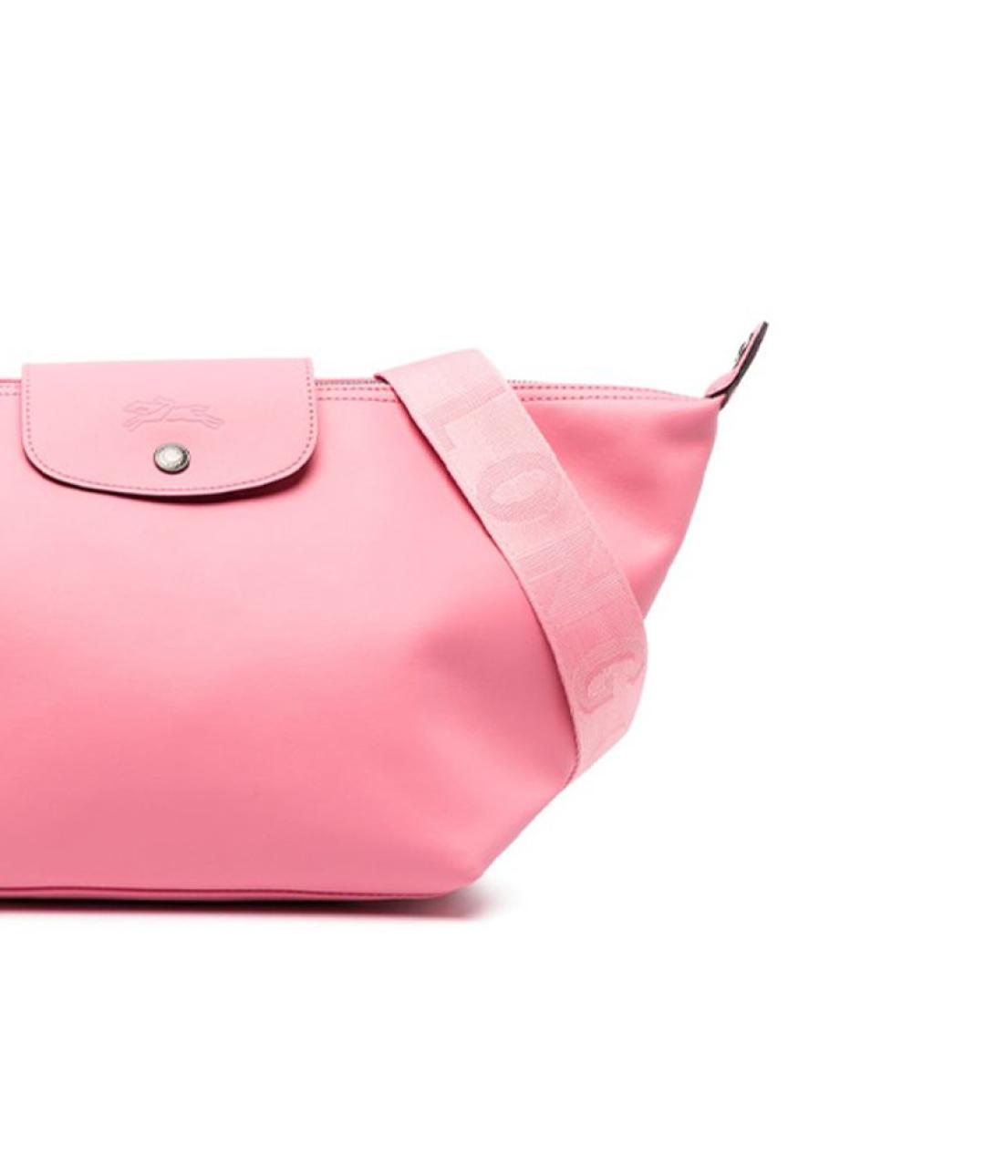 LONGCHAMP Розовая кожаная сумка через плечо, фото 4