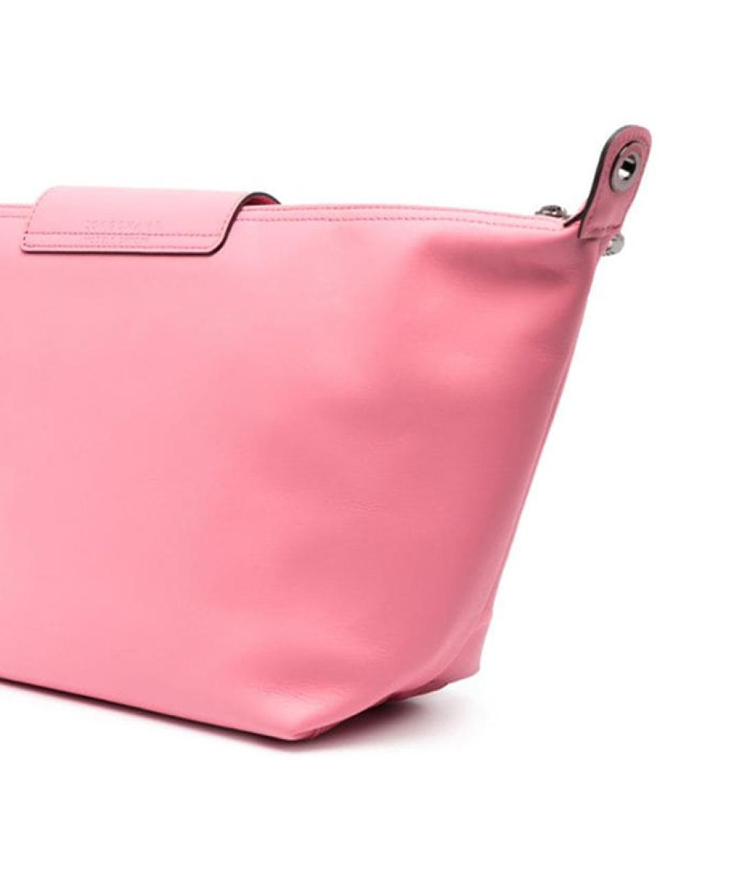LONGCHAMP Розовая кожаная сумка через плечо, фото 3
