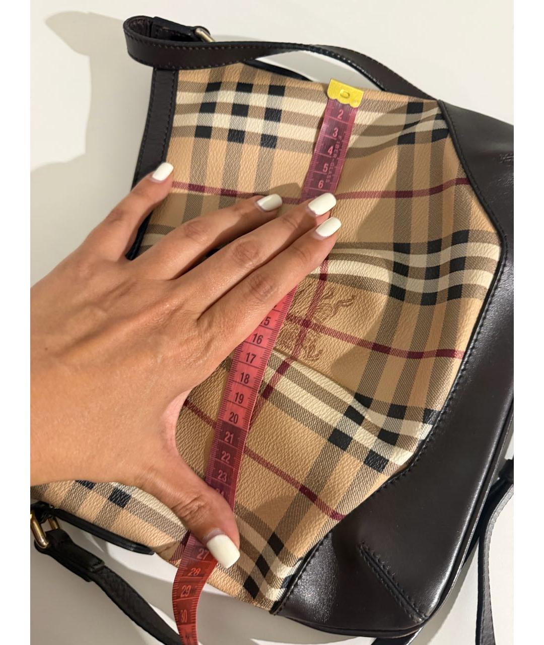 BURBERRY Коричневая сумка через плечо из искусственной кожи, фото 3