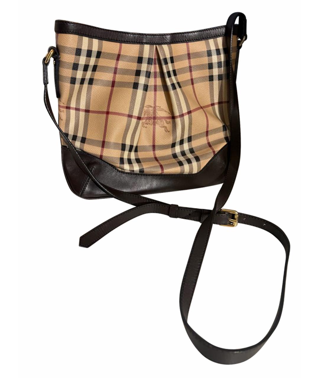 BURBERRY Коричневая сумка через плечо из искусственной кожи, фото 10