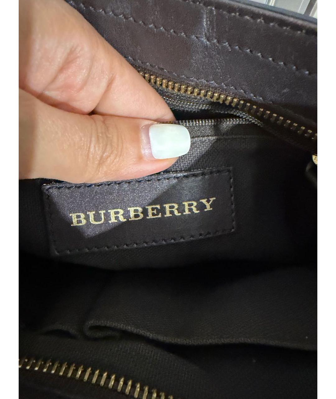 BURBERRY Коричневая сумка через плечо из искусственной кожи, фото 7