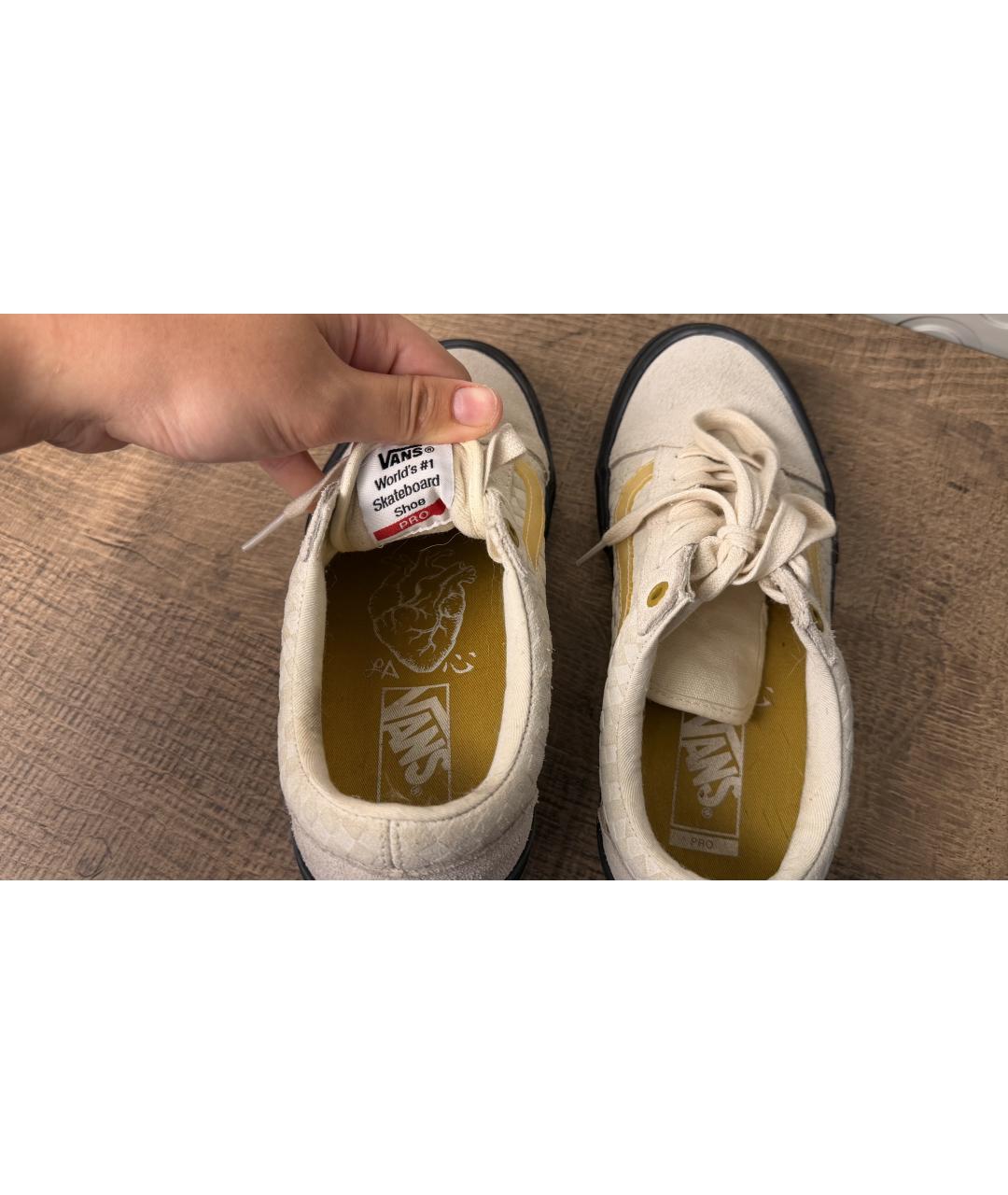 VANS Белые замшевые низкие кроссовки / кеды, фото 5