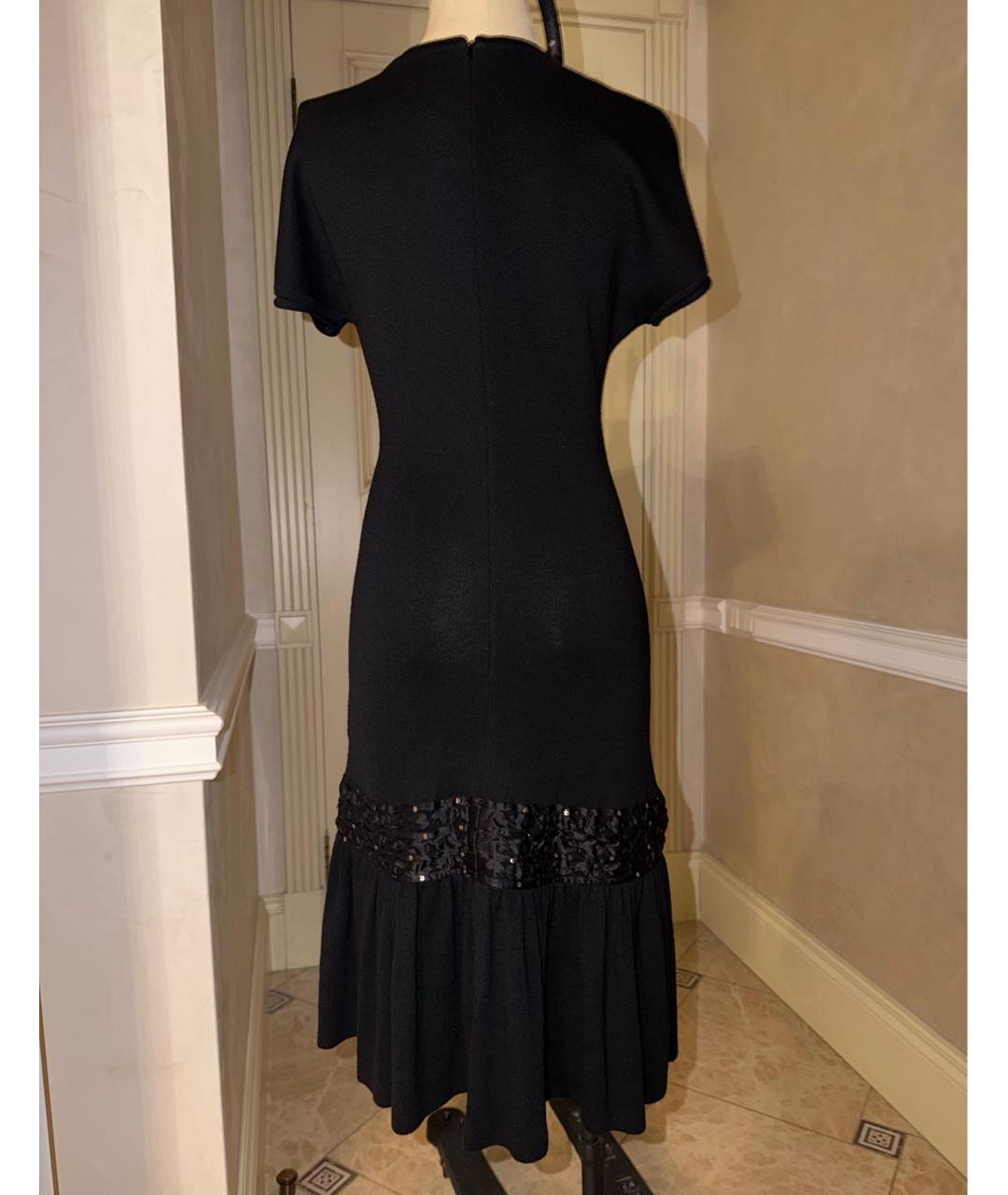 BLUMARINE Антрацитовое шерстяное повседневное платье, фото 2