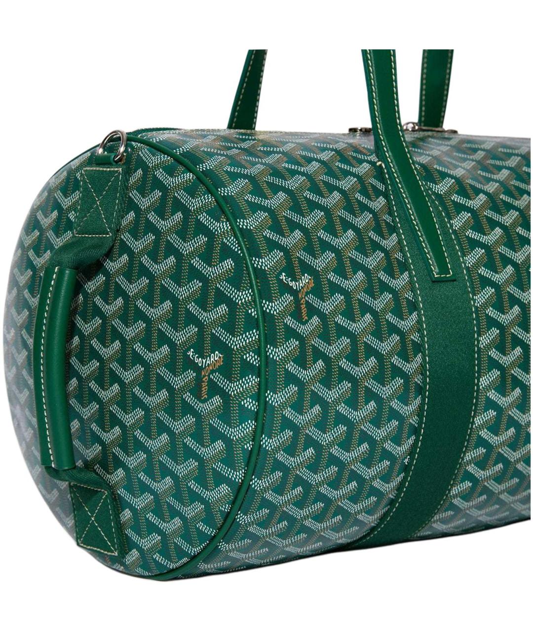 GOYARD Зеленая дорожная/спортивная сумка из канвы, фото 4