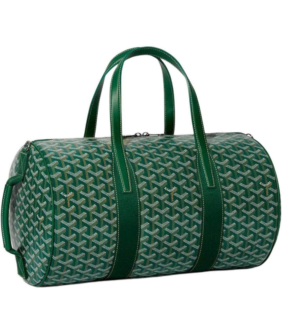 GOYARD Зеленая дорожная/спортивная сумка из канвы, фото 2
