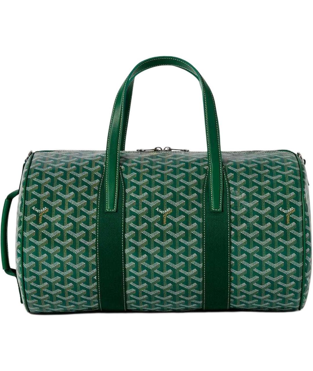 GOYARD Зеленая дорожная/спортивная сумка из канвы, фото 1