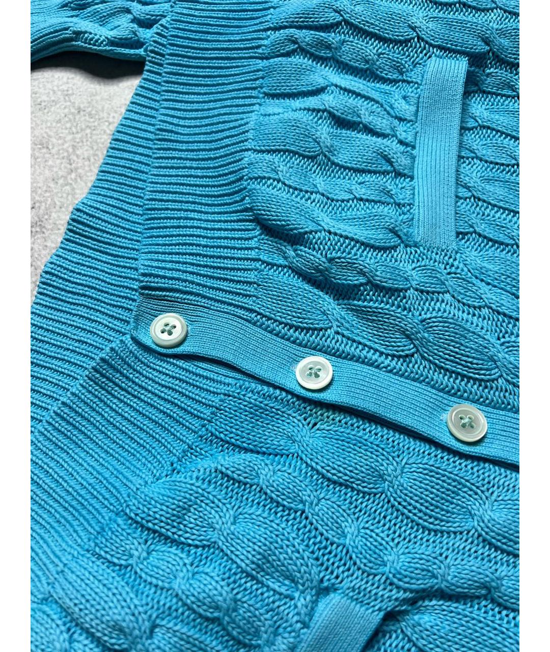 RALPH LAUREN Бирюзовый хлопковый кардиган, фото 4