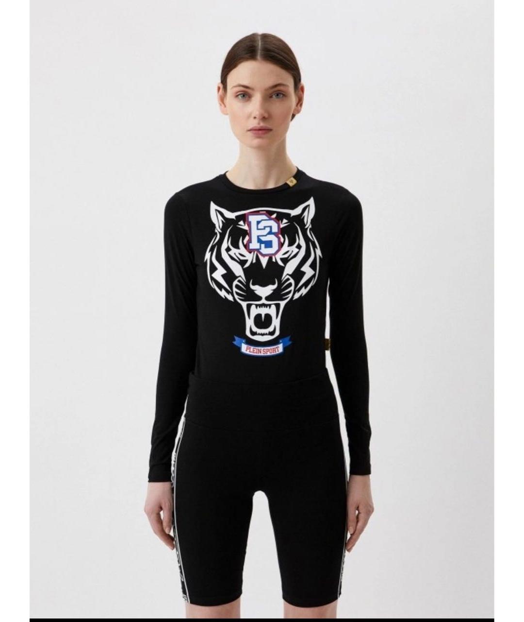 PHILIPP PLEIN Черный хлопко-эластановый джемпер / свитер, фото 3