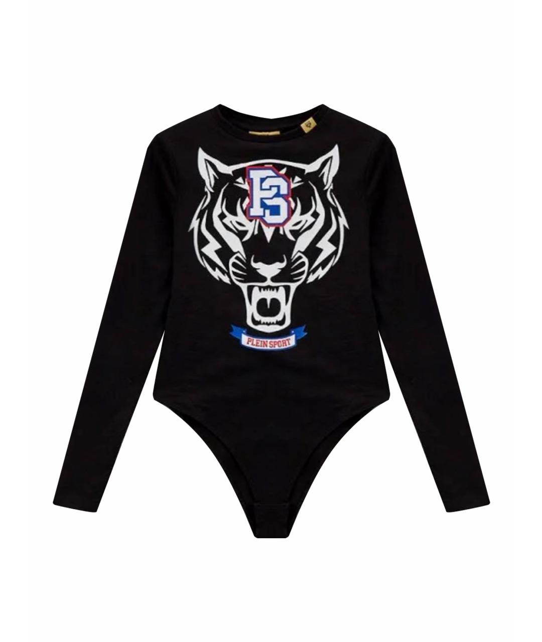 PHILIPP PLEIN Черный хлопко-эластановый джемпер / свитер, фото 1