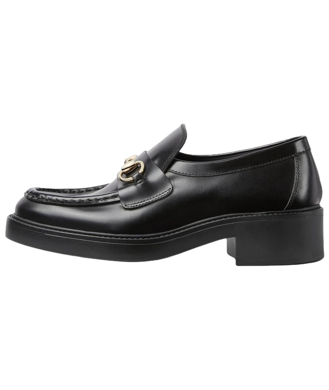 GUCCI Черные кожаные лоферы, фото 6