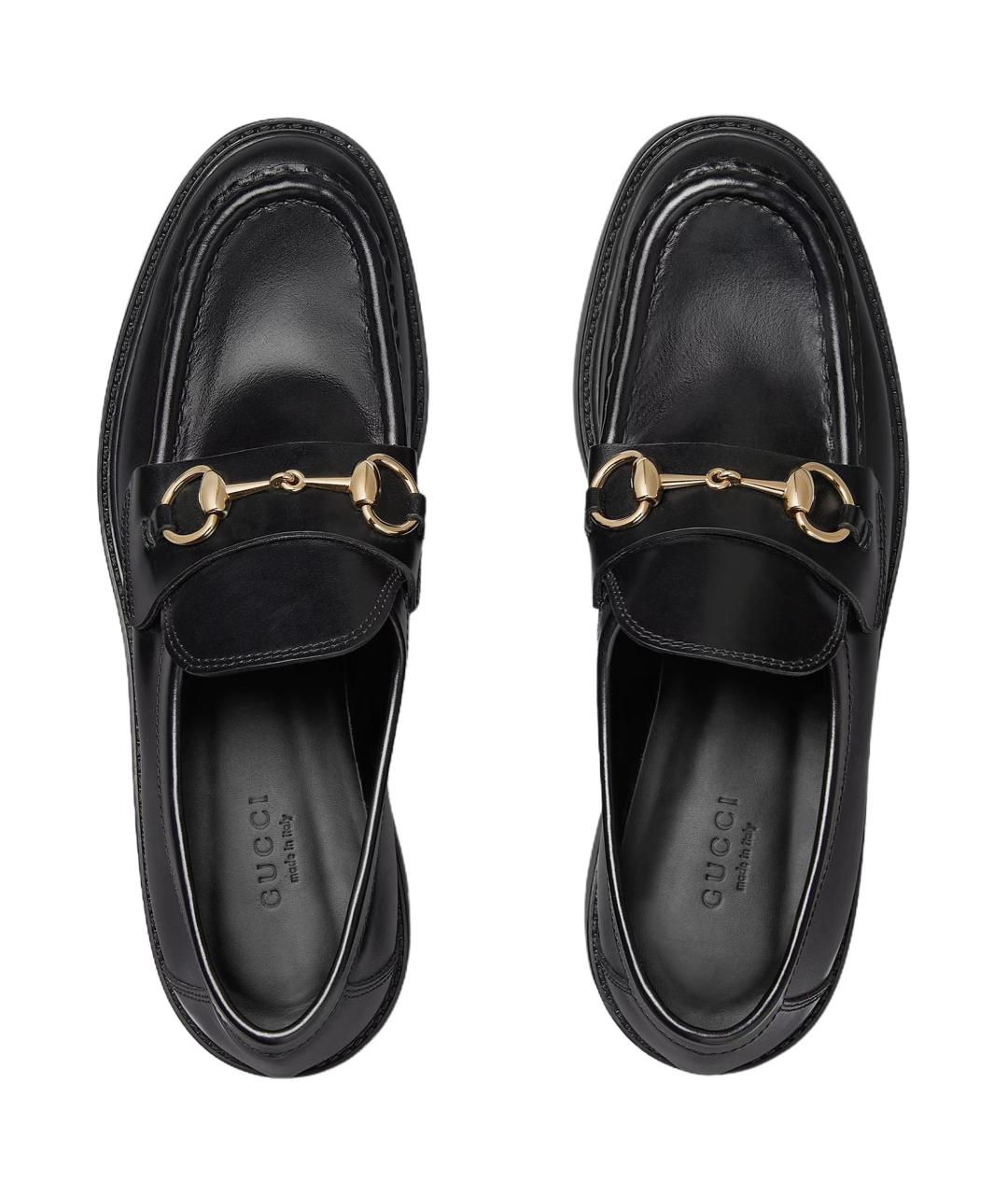 GUCCI Черные кожаные лоферы, фото 3