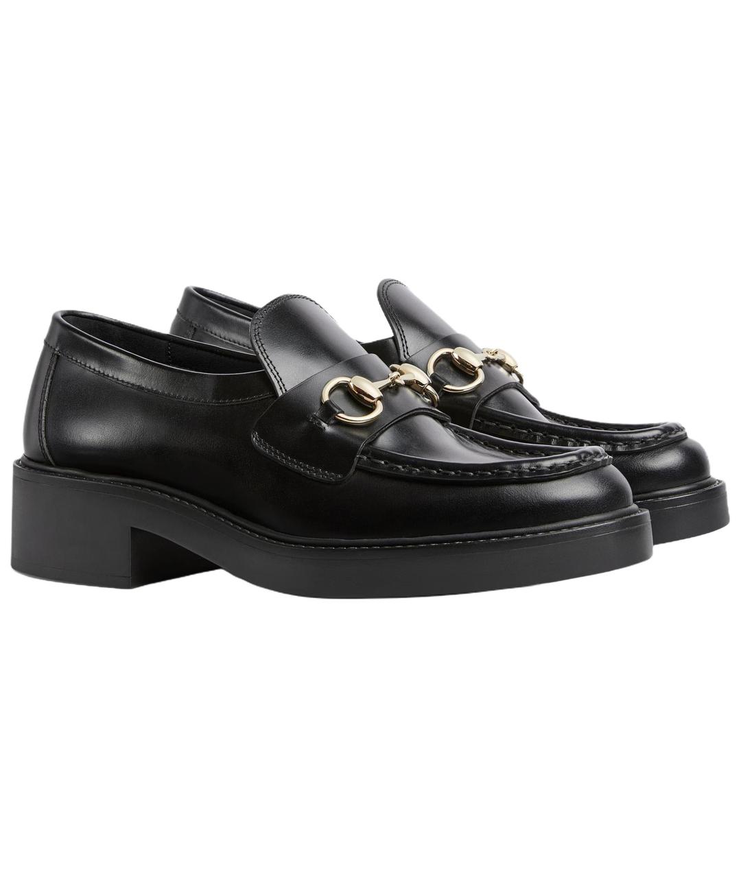 GUCCI Черные кожаные лоферы, фото 2