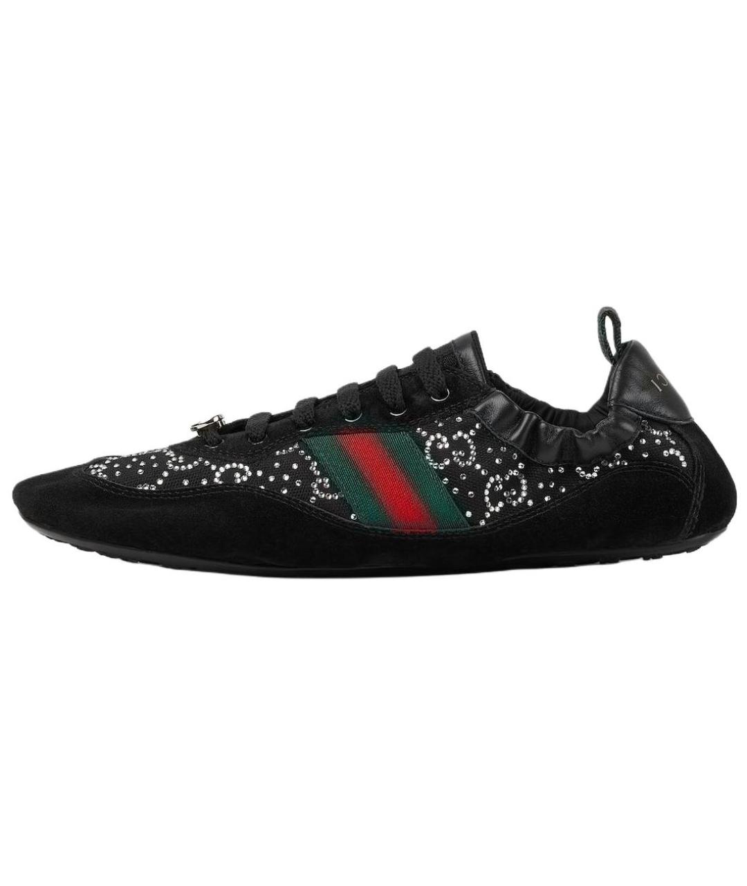 GUCCI Черные замшевые кроссовки, фото 2