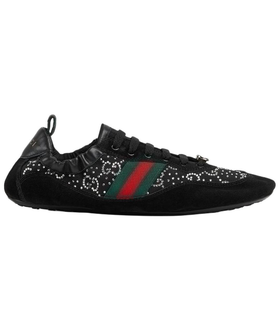 GUCCI Черные замшевые кроссовки, фото 6